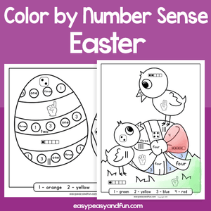 Easter Color By Number Sense