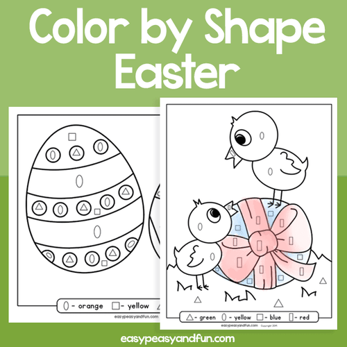 Easter Color By Shape