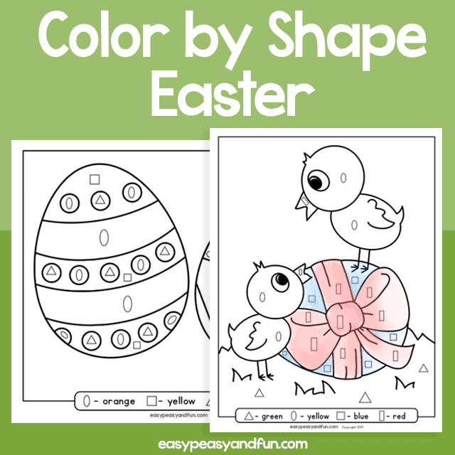 Easter Color By Shape