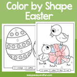Easter Color By Shape