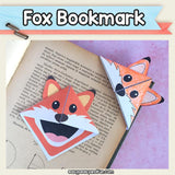 Printable Fox Corner Bookmark