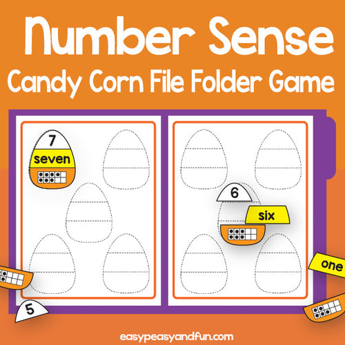 Candy Corn Number Sense File Folder Game