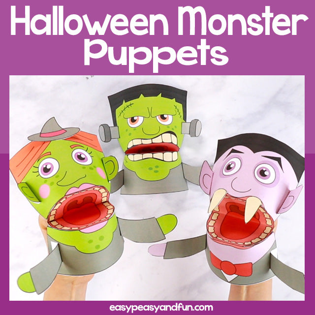 Printable Halloween Puppets Templates