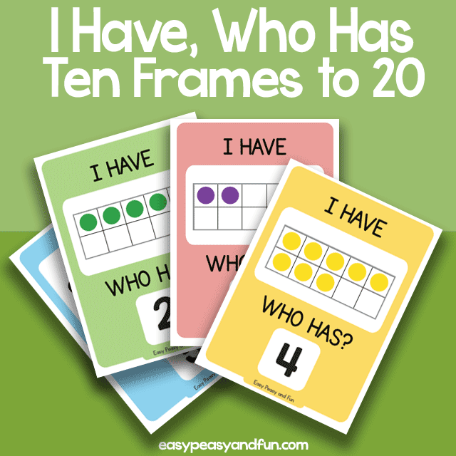 I Have, Who Has Ten Frames Up To 20