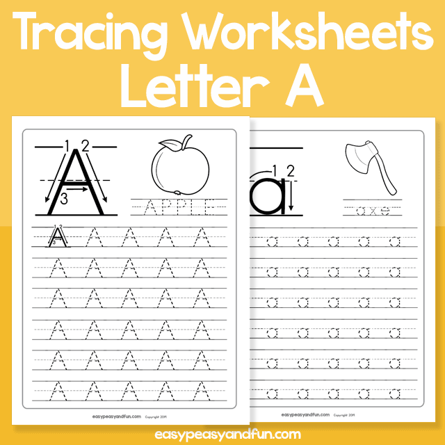 Letter A Tracing Worksheets