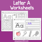 Review The Letter A Worksheets