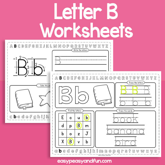 Review The Letter B Worksheets