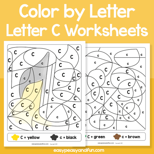 Letter C Color By Letter Worksheets