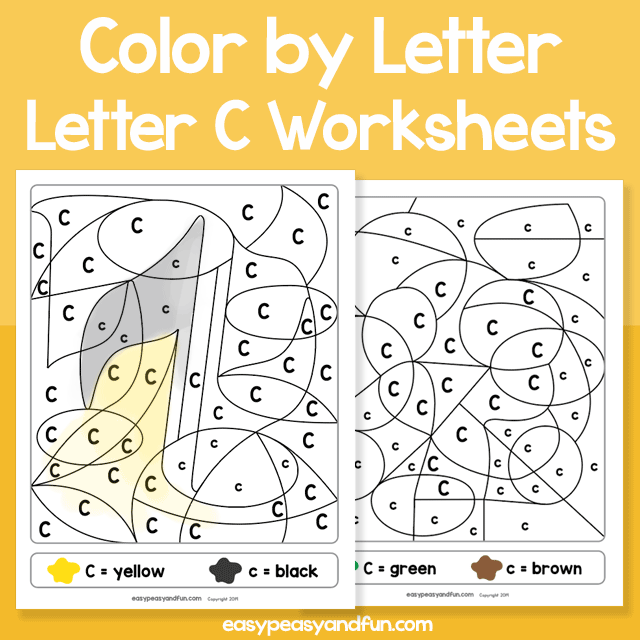 Letter C Color By Letter Worksheets