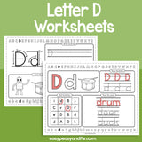 Review The Letter D Worksheets