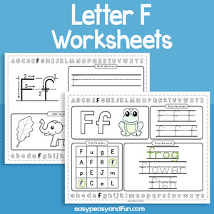 Review The Letter F Worksheets