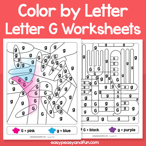 Letter G Color By Letter Worksheets