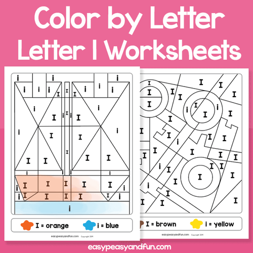 Letter I Color By Letter Worksheets
