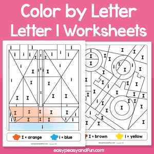 Letter I Color By Letter Worksheets