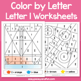 Letter I Color By Letter Worksheets