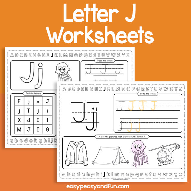 Review The Letter J Worksheets