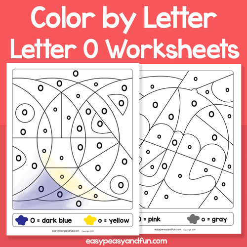 Letter O Color By Letter Worksheets