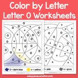 Letter O Color By Letter Worksheets
