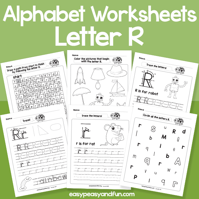 Letter R Worksheets – EasyPeasyAndFun