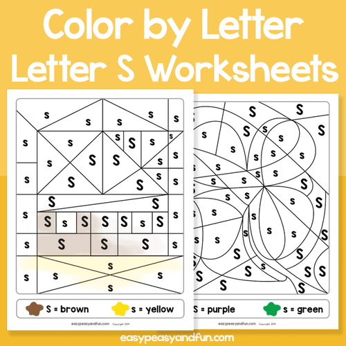 Letter S Color By Letter Worksheets