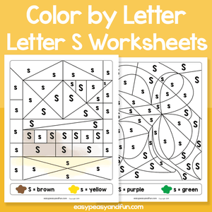 Letter S Color By Letter Worksheets