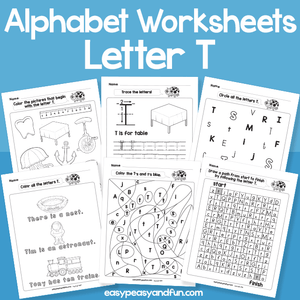 Letter T Worksheets