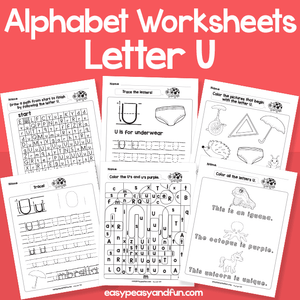 Letter U Worksheets