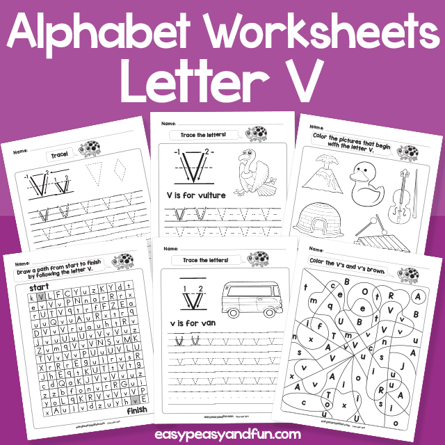 Letter V Worksheets