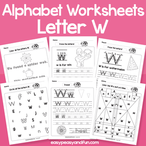 Letter W Worksheets