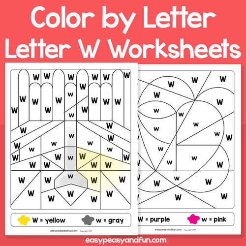 Letter W Color By Letter Worksheets