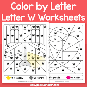 Letter W Color By Letter Worksheets