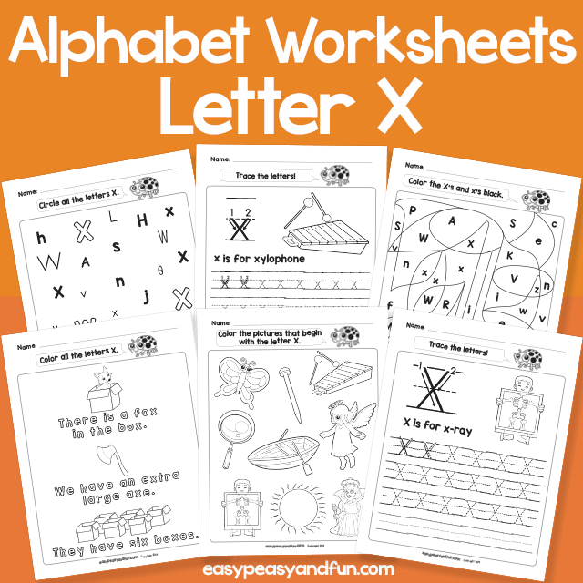 Letter X Worksheets