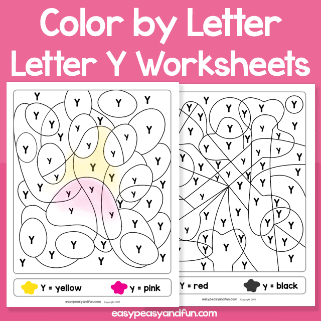 Letter Y Color By Letter Worksheets