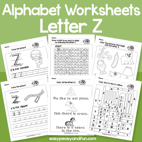 Letter Z Worksheets