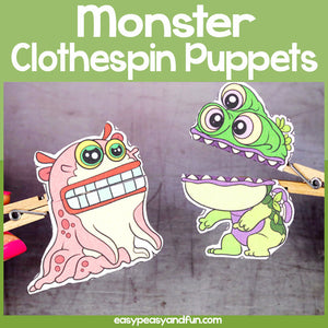 Monster Clothespin Puppets