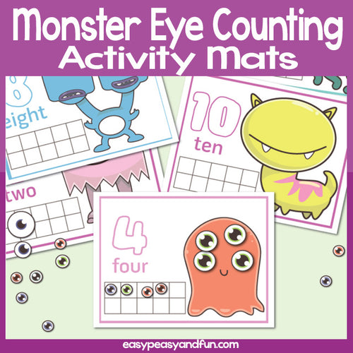 Monster Eye Counting Activity Mats