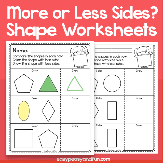 More Or Less Compare The Number Of Sides