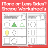 More Or Less Compare The Number Of Sides