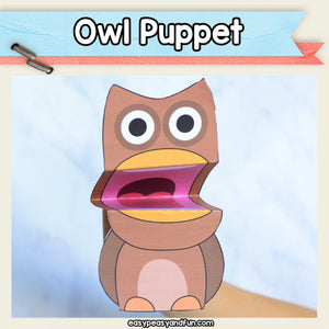 Owl Puppet Printable