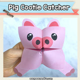 Pig Fortune Teller – Cootie Catcher Origami Puppets