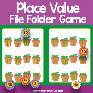 Tens And Ones Place Value File Folder Game