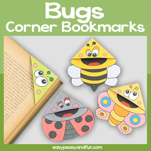 Bugs Corner Bookmark Craft Template