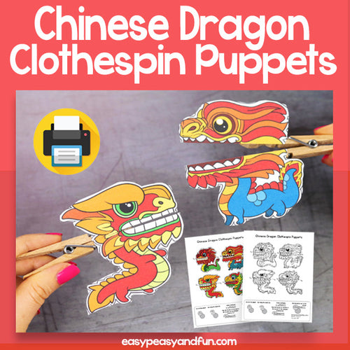 Chinese Dragon Clothespin Puppets