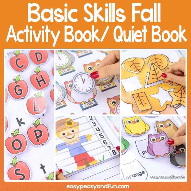 Printable Fall Activity Book – Quiet Book For Preschool And Kindergarten