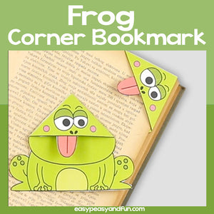 Frog Corner Bookmark Craft Template