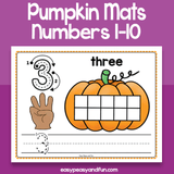 Pumpkin Number Mats – Numbers 1 To 10
