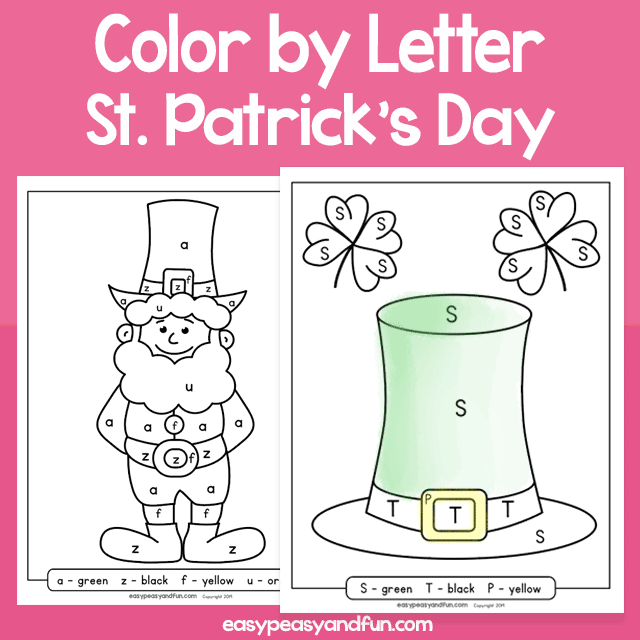 Saint Patrick’s Day Color By Letter