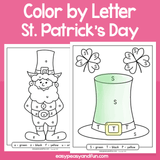 Saint Patrick’s Day Color By Letter