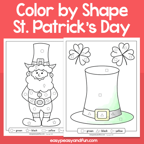 Saint Patrick’s Day Color By Shape