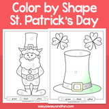 Saint Patrick’s Day Color By Shape